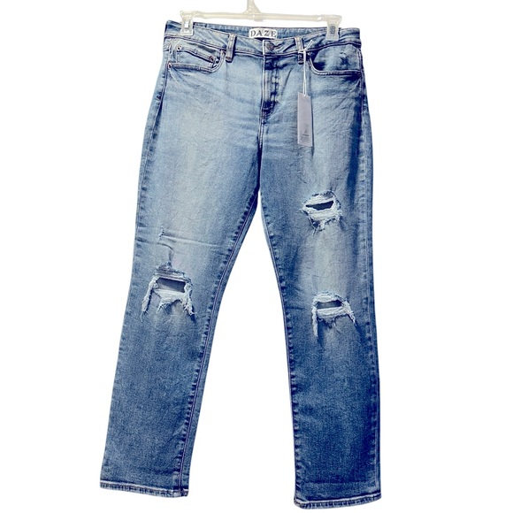 Daze Denim Lovergirl Mid Rise Roller Jeans Size 31 NWT - Picture 1 of 13